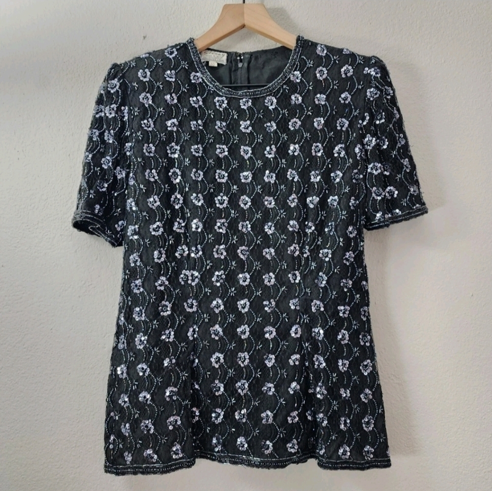 Vintage Sténay •‎ Beaded Sequin Blouse